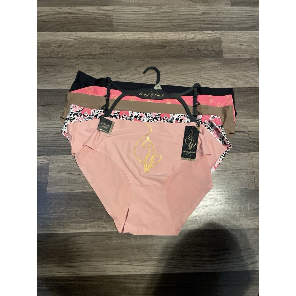 Baby Phat Bikini Panty Laser Cut No Show 5PK BNWT Y2K